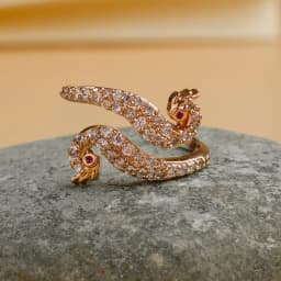 Rose Gold Serpentine Charm Ring 1