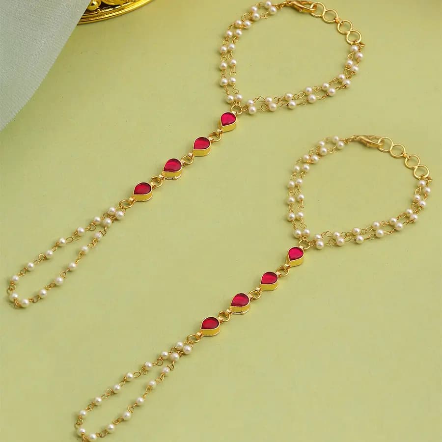 Crimson Elegance Hand Adornment