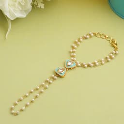 Elegant Pearl & Jade Accent Handpiece 1