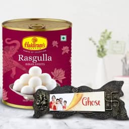 Amazing Personalized Handmade Name Plate n Haldiram Rasgulla 1