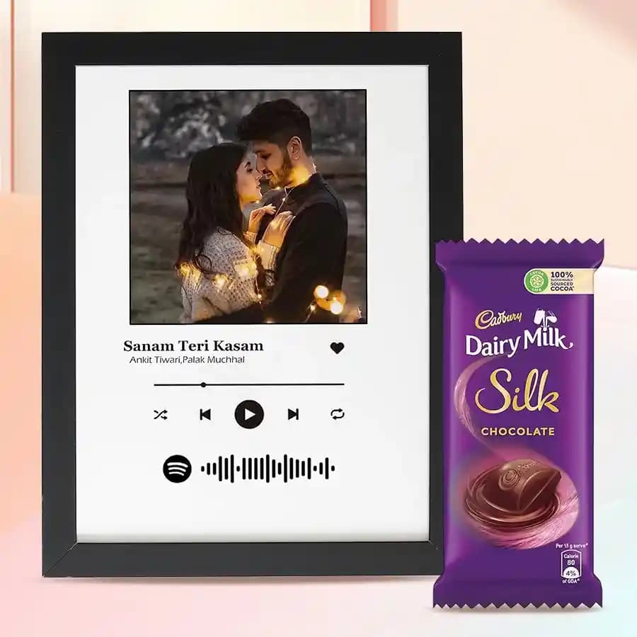 Amusing Personalized Music Photo Frame with Cadbury Silk