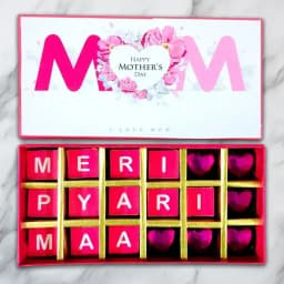 Affectionate Gift of Meri Pyaari Maa Personalized Handmade Chocolates 1