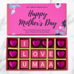 Personalized Message Handmade Chocolate Box for Mothers Day 1