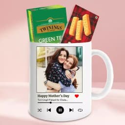 Admirable Personalized Photo Coffee Mug with Twinings Green Tea N Walker Cookies 1