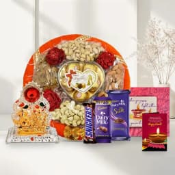 Scrumptious Chocolate n Nuts in Fancy Tray 1