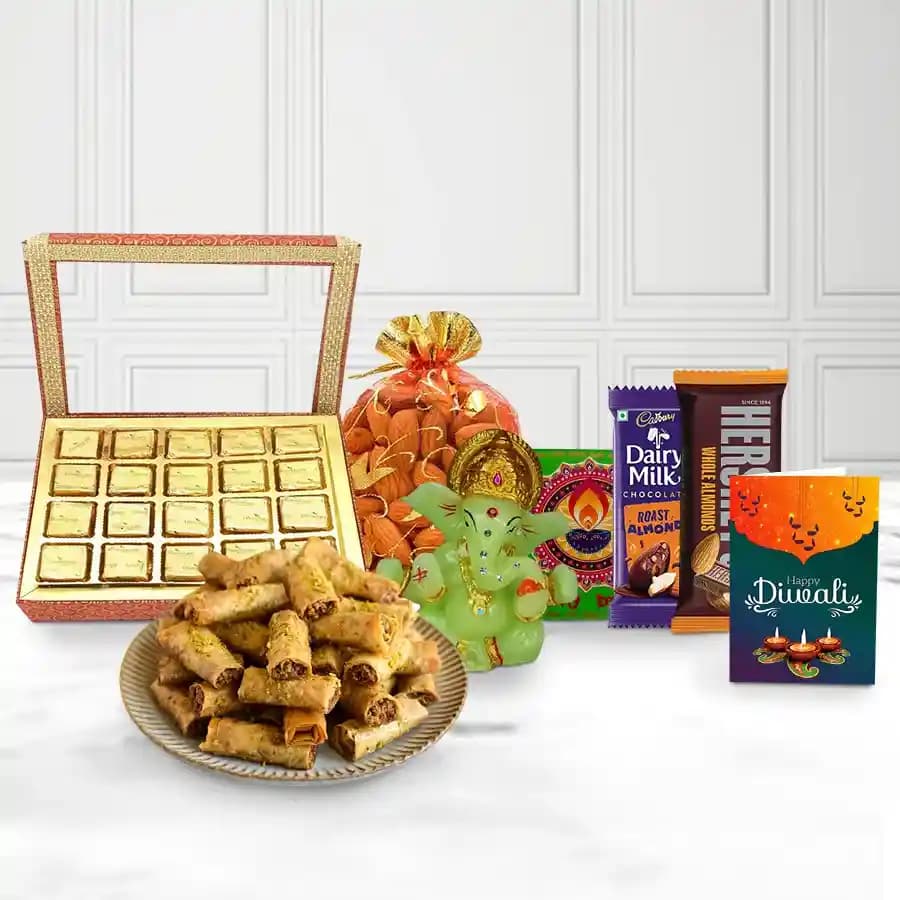 Delightful Roll Baklava Box with Chocolaty Bliss