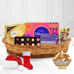 Amazing Basket of Assorted Chocolates N X-Mas Decor 1