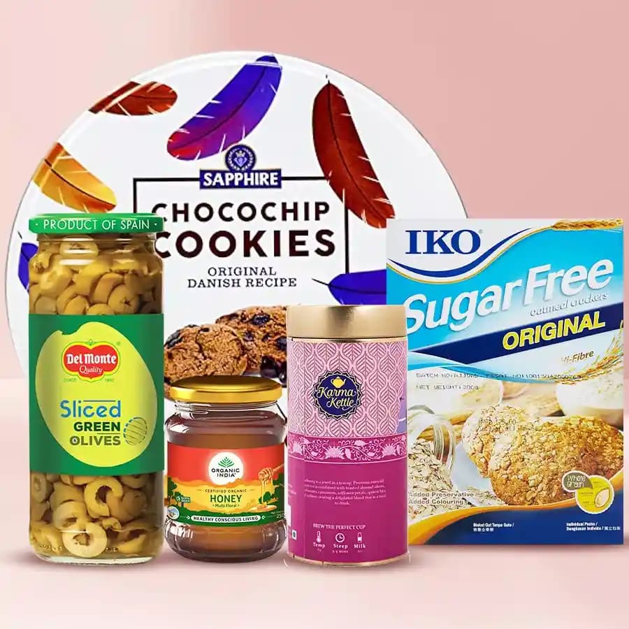 Gourmet Celebration Hamper with Karma Kettle Tea