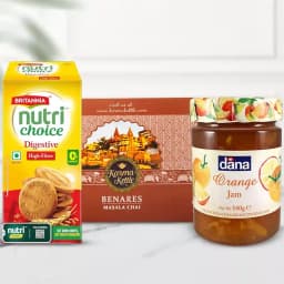 Charming Masala Chai Delight with Biscuit & Jam 1