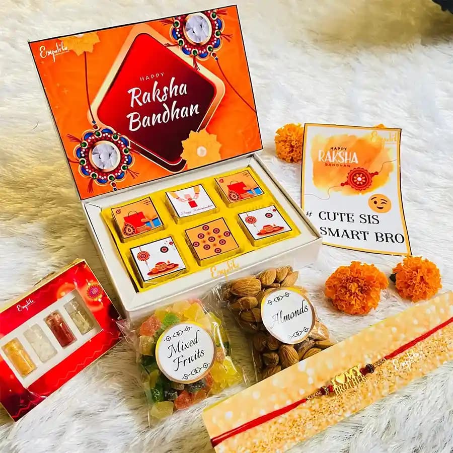 Designer Rakhi N Treats Hamper