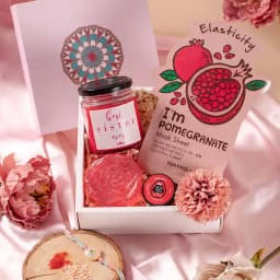 Marvellous Pink Confetti Box of Rakhi Goodies 1