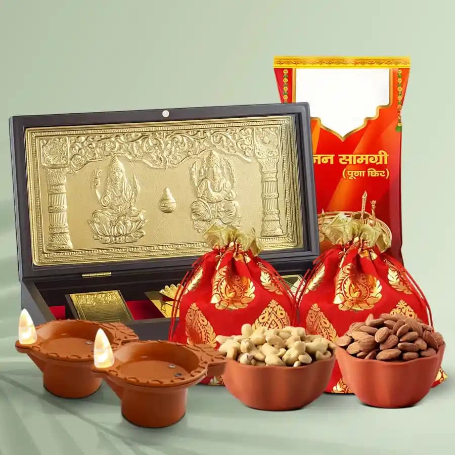 Radiant Diwali Puja Essentials Tray
