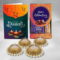 Diwali Special Diya N Chocolate Box 1