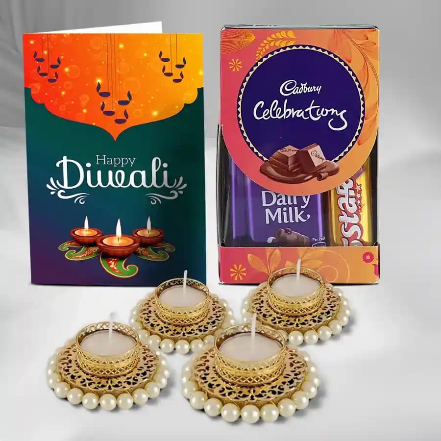 Diwali Special Diya N Chocolate Box