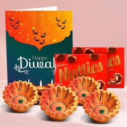 Diwali Diya Decadence N Chocolate Treats Box 1