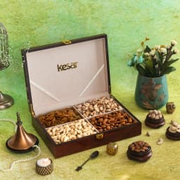 Diwali Nuts In Wooden Lacquer Gift Box 1