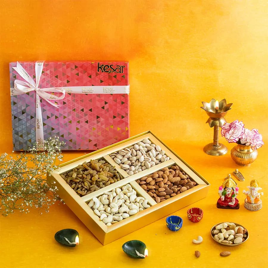 Luxurious N Colourful Diwali Dryfruit Gift Box