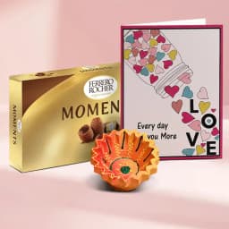 Light Up Diwali Chocolates N Diya Magic 1