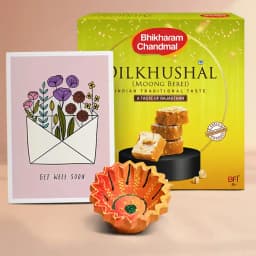 Diwali Greetings With Sweets And Diya 1