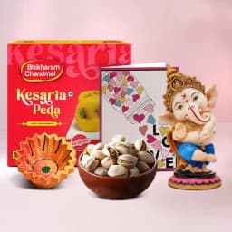 Diya, Peda, Ganesha Gift Set 1