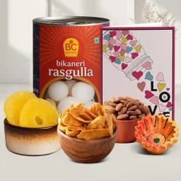 Diya, Rasgulla, Dried Fruits Set 1