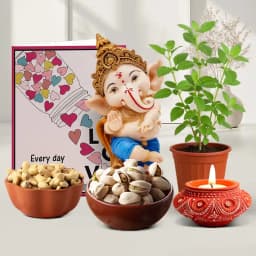 Ganesha And Sacred Greenery Gift For Diwali 1