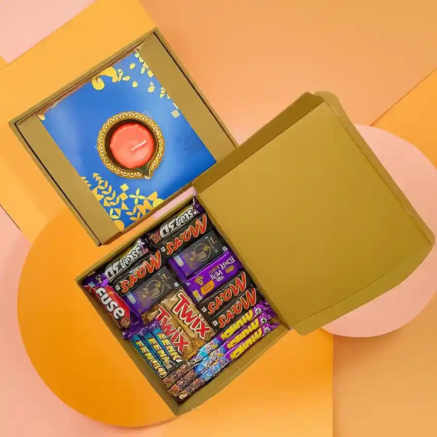 Diwali Sweets Chocs And Diya Gift