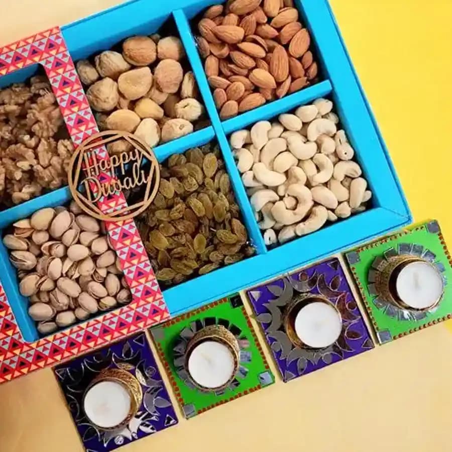 Divine Nuts and Luminous Lights Hamper