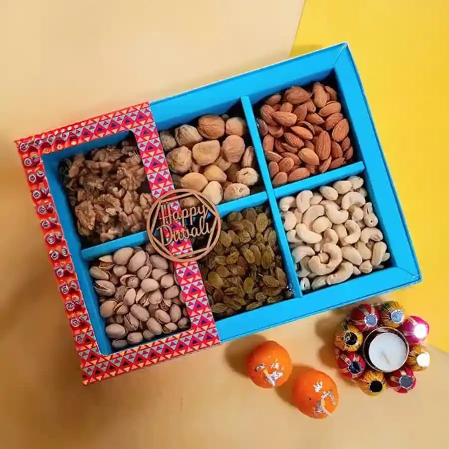 Diwalis Finest Treats N Candles Hamper