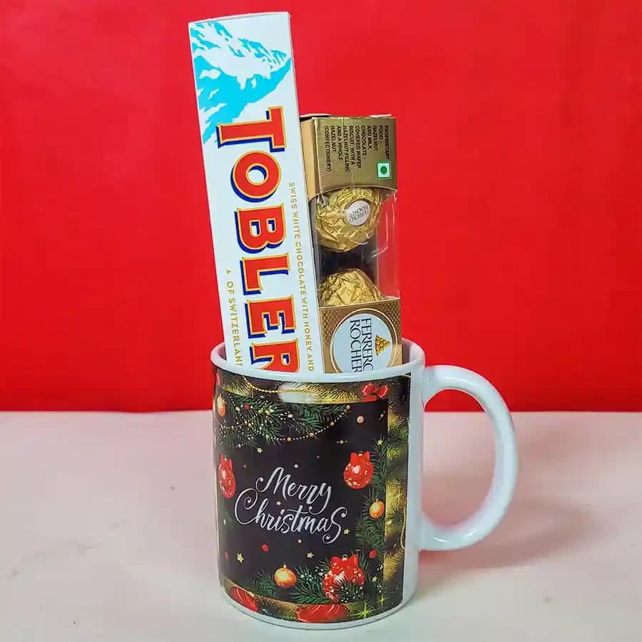 Delectable Chocolates N X Mas Mug Combo
