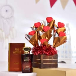 Wholesome Chocolates Arrangement N Mens Parfum Gift Set 1