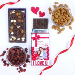 Wholesome Personalized Valentines Chocolate Bar 1