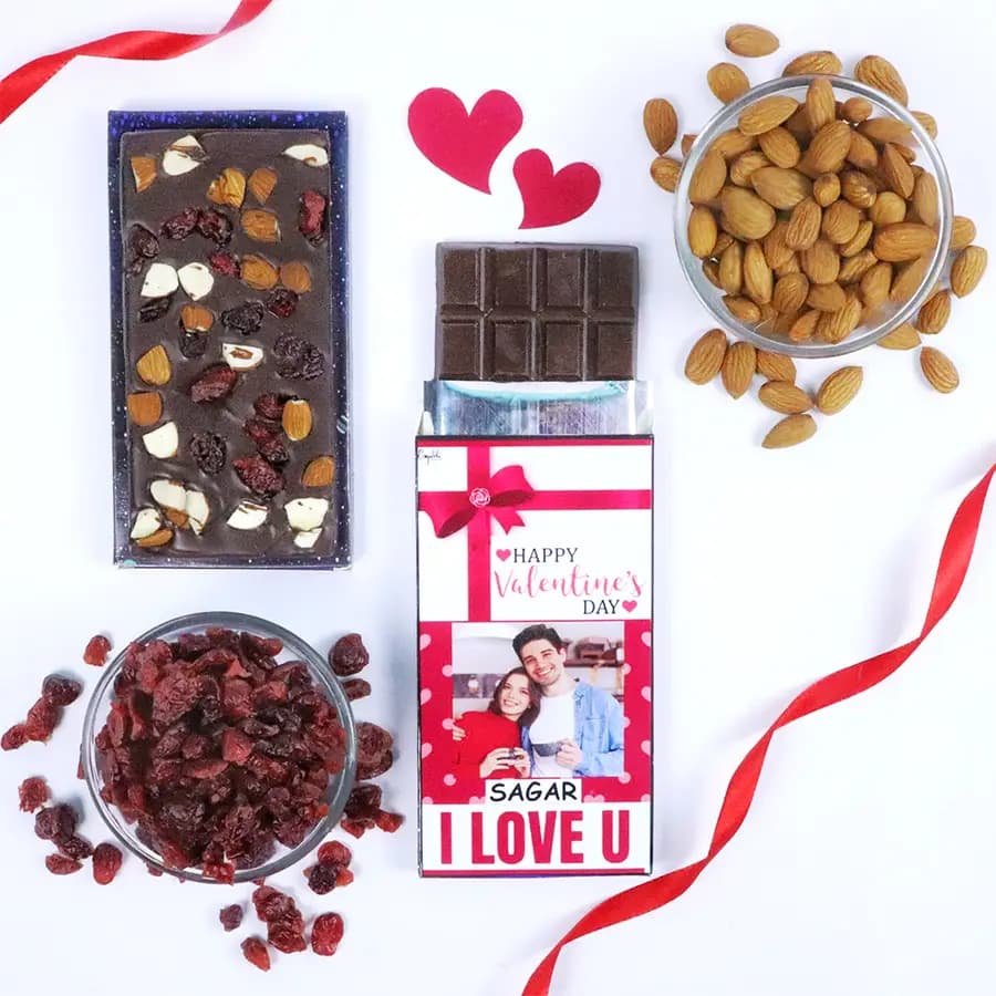 Wholesome Personalized Valentines Chocolate Bar