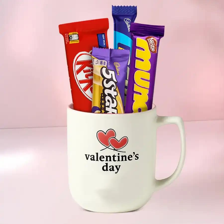 Chocolate Galore in a Valentine Mug