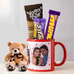 Impressive Customize Mug of Chocolates N Teddy Gift Set 1