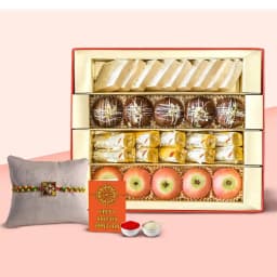 Exquisite Mix Mithai & Rakhi Combo 1