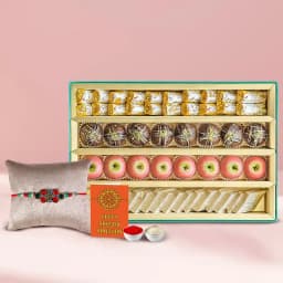 Arresting Stone Rakhi with Assorted Sweets 1