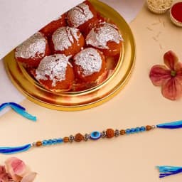 Sacred Evil Eye Rakhi N Ghee Laddu Festival Combo 1