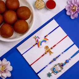 Fancy Family Rakhi Set N Gulab Jamun Treat 1
