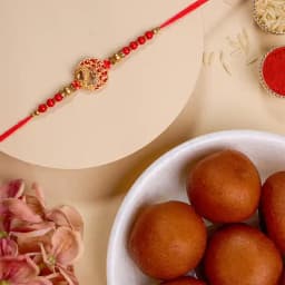 Exclusive Kundan Rakhi N Gulab Jamun Combo 1