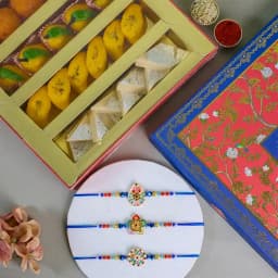 Elegant Rakhi N Sweets Combo 1