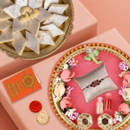 Vibrant Multicolor Rakhi with Kaju Katli Delights 1