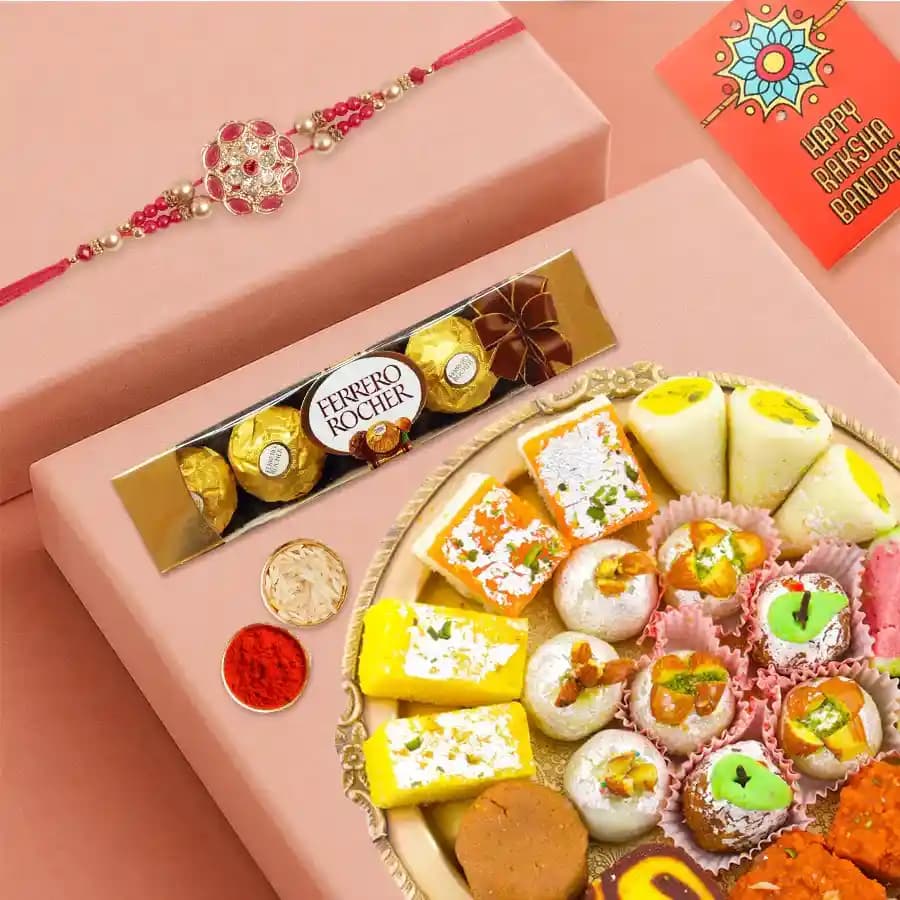 Premium Ferrero Rocher Gift Hamper with Complimentary Rakhi