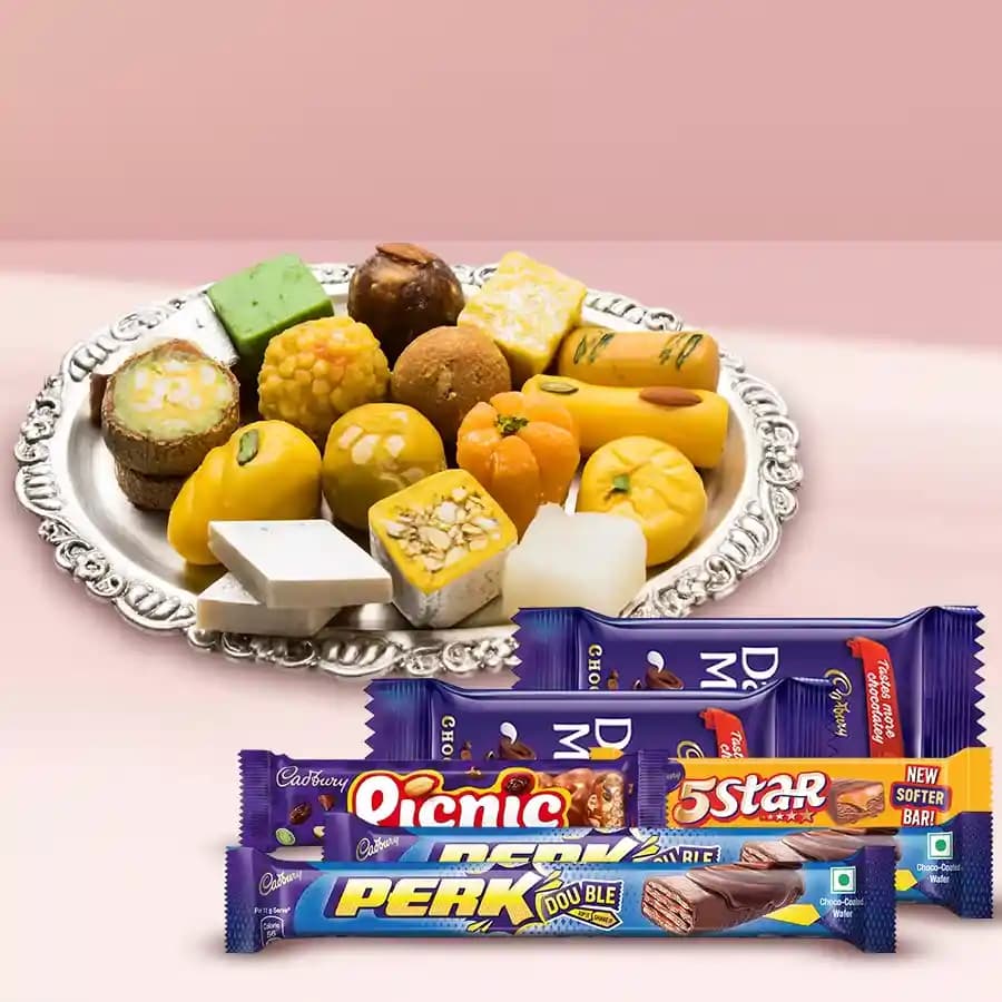 Assorted Haldirams Sweets with Cadbury Chocolates