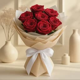 Blushing Red Roses Bouquet 1