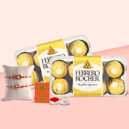 Dual Delight: Ferrero Rocher Box with Complimentary Rakhis 1