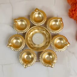 Stylish Diya Shape Urli Bowl Gift 1