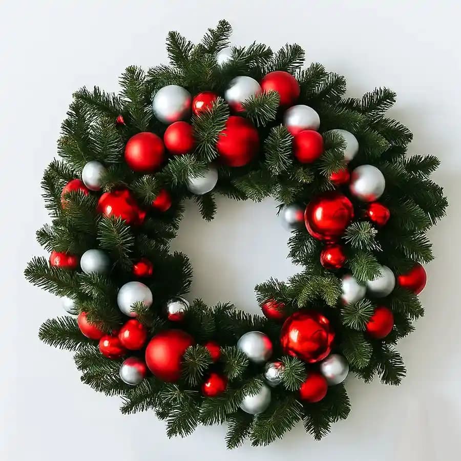 Decorated Christmas Wreath