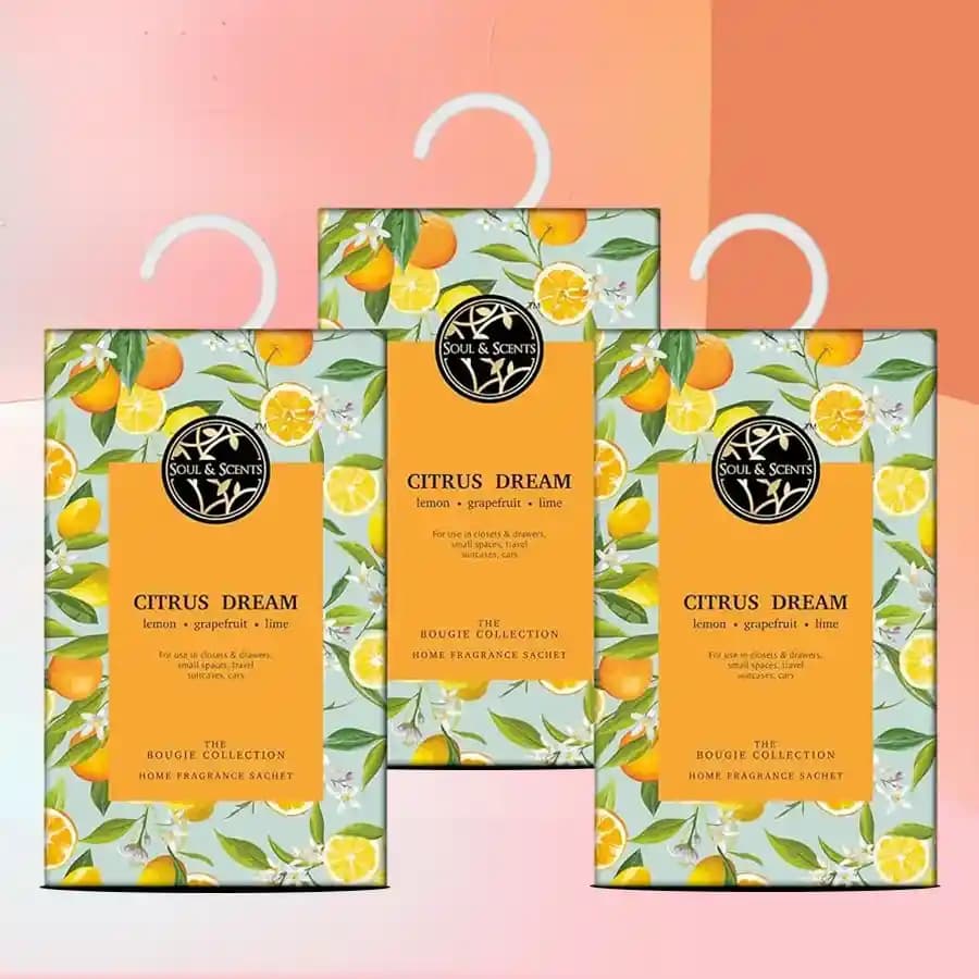 Luxurious Citrus Dream Sachet Trio Set