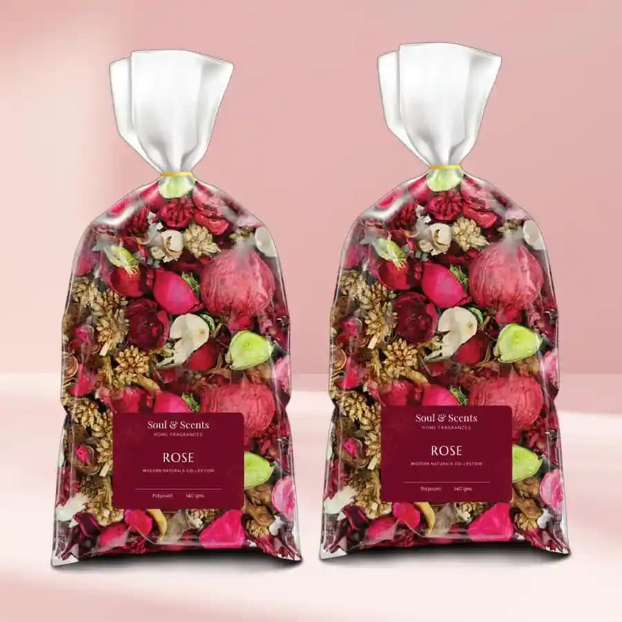 Soothing Rose Essence Potpourri Set